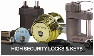 Image of high security locks and keys